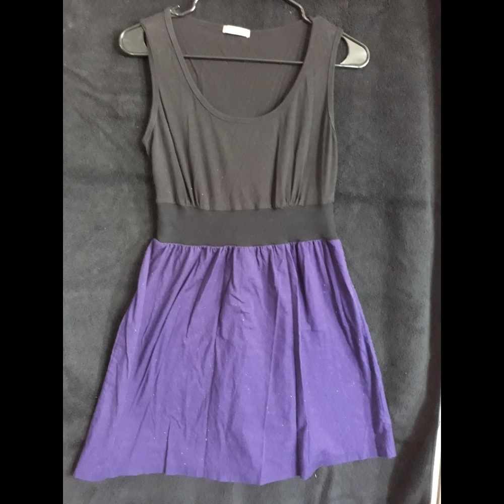 Black and purple summer dress